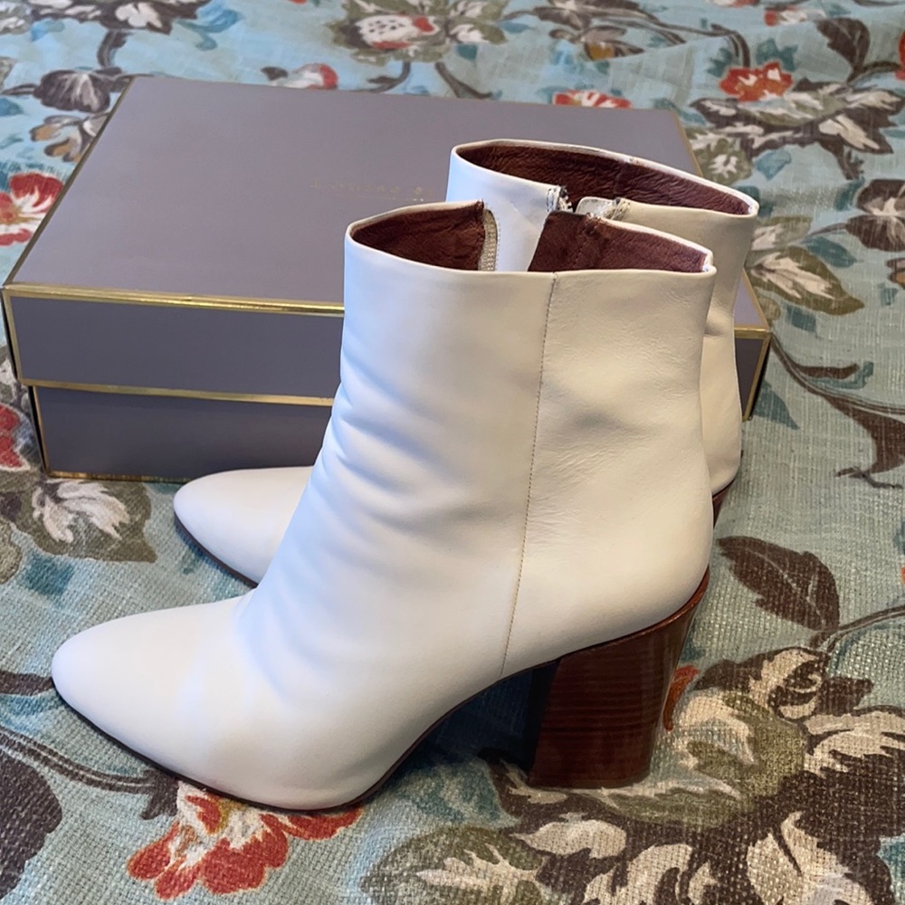 White ankle boots